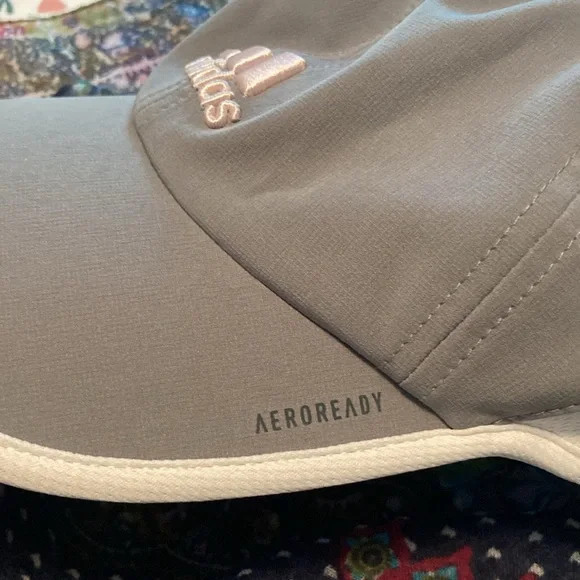 Adidas Aeroready Gray Cap with White and Pink Accents, like new. - Picture 2 of 5